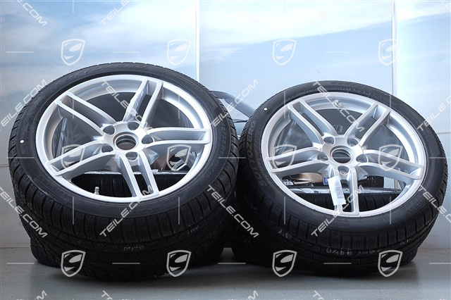 19" Carrera Winterräder Satz, 8,5J x 19 ET54 + 11J x 19 ET69, Pirelli Winterreifen 235/40 R19 + 285/35 R19, mit RDK-Sensoren