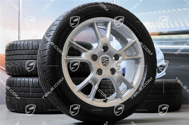 17" Boxster II winter wheels set, rims 6,5J x 17 ET55 + 8J x 17 ET40 + winter tyres 205/55 R17 + 235/50 R17