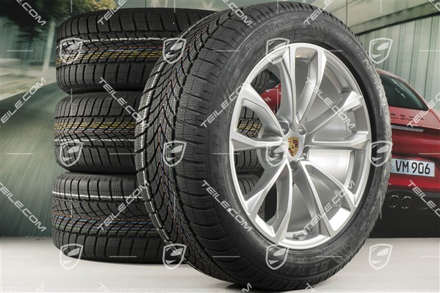 19" "Macan Design" Winterräder Satz, Felgen 8,5J x 19 ET21 + 9J x 19 ET21 + NEUE Dunlop SP Winter Sport 4D Winterreifen 235/55 R19 + 255/50 R19, mit RDK-Sensoren