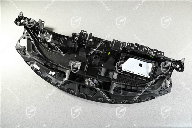 Dashboard trim, upper part, leather, black