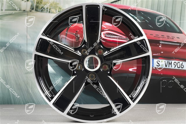 20" Felgensatz Carrera Sport, 8,5J x 20 ET49 + 11,5J x 20 ET56, Tiefschwarz-Metallic