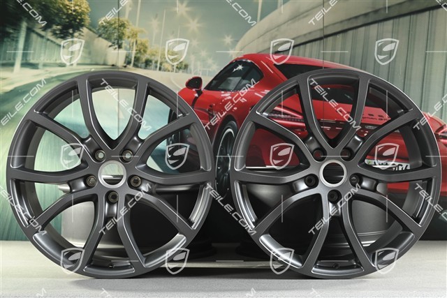 21" Felgensatz Exclusive Design, 9,5J x 21 ET46 + 11J x 21 ET58, vesuvgrau
