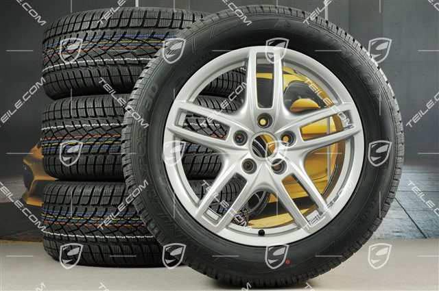 19" Koła zimowe Cayenne Turbo, 4x felgi 8,5 J x 19 ET 59 + 4x opony zimowe Dunlop 265/50 R 19 110V XL M+S, bez czujników ciśnienia RDK