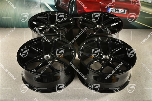 21" komplet felg GT Design, 9,5J x 21 ET27 + 10J x 21 ET19, czarny wysoki połysk