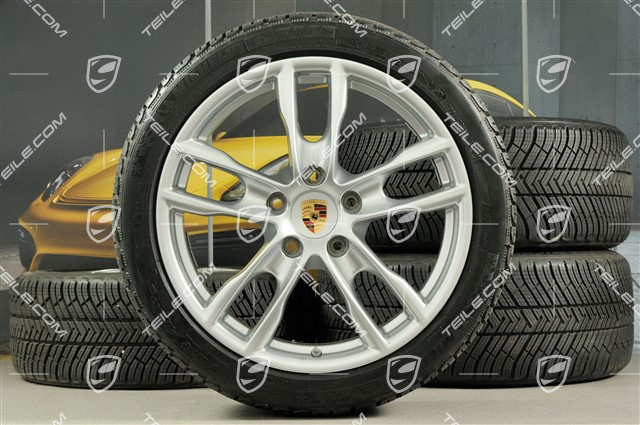 19" Koła zimowe komplet, Boxster S, felgi 8J x 19 ET57 + 9,5J x 19 ET45 + NOWE opony Michelin Pilot Alpin 4 235/40 R19 + 265/40 R19, bez czujników ciśnienia RDK