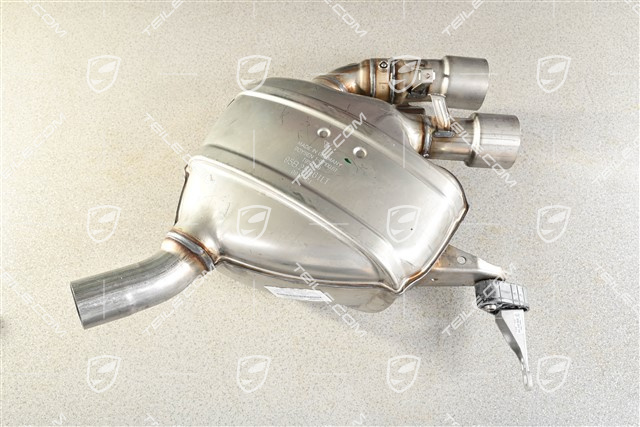 2,0L Rear muffler without tail pipe, L
