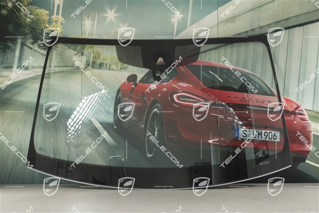 Windscreen, in heat-insulating glas, with top tint