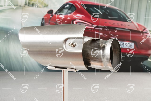 Endrohr auspuffanlage, schwarz, außen, GTS, L