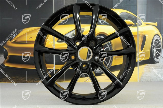 19" Felge Panamera S, 9J x 19 ET64, schwarz hochglanz