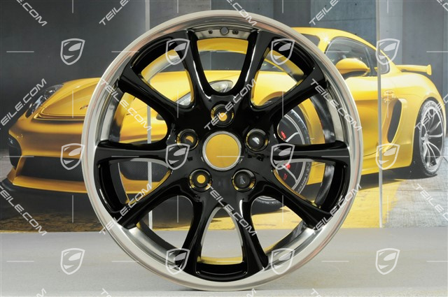 18" Felga GT3 2004, 11J x 18 ET63, ramiona felgi czarne/wysoki połysk
