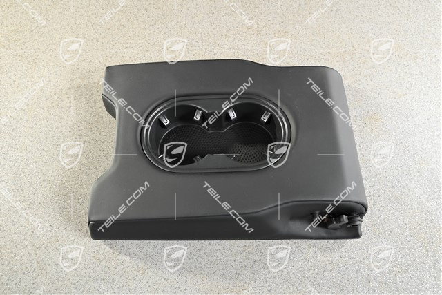Armlehne mit Getränkehalter, Hintersitzlehne, Schwarz