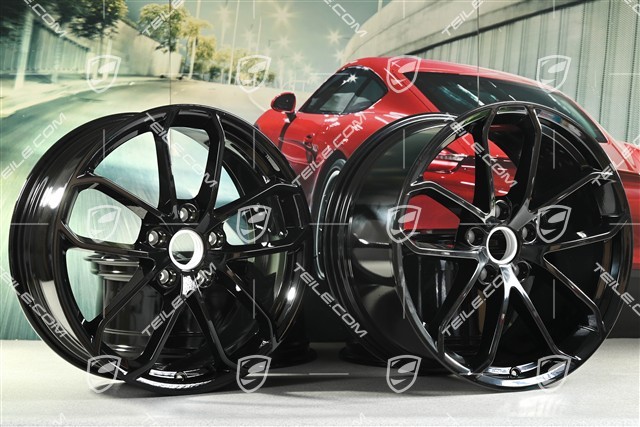 20" Felgensatz SPYDER, 8,5J x 20 ET57 + 10,5J x 20 ET47, in Schwarz Hochglanz