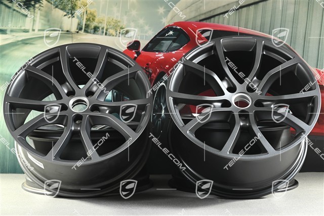 21" Felgensatz Cayenne Exclusive Design, 11J x 21 ET49 + 9,5J x 21 ET46, für den Cayenne Coupé, vesuvgrau
