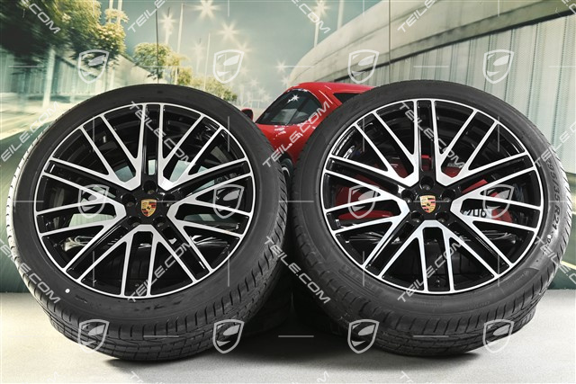 21" Turbo Design Sommerräder, Felgen 9,5J x 21 ET27 + 10J x 21 ET19 + Pirelli Sommerreifen 265/40 R21 + 295/35 R21, mit RDK-Sensoren