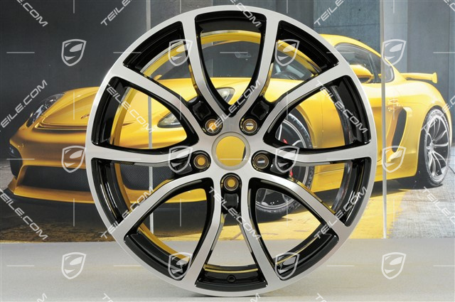21" Felge Cayenne Exclusive Design, 9,5J x 21 ET46, schwarz hochglanz
