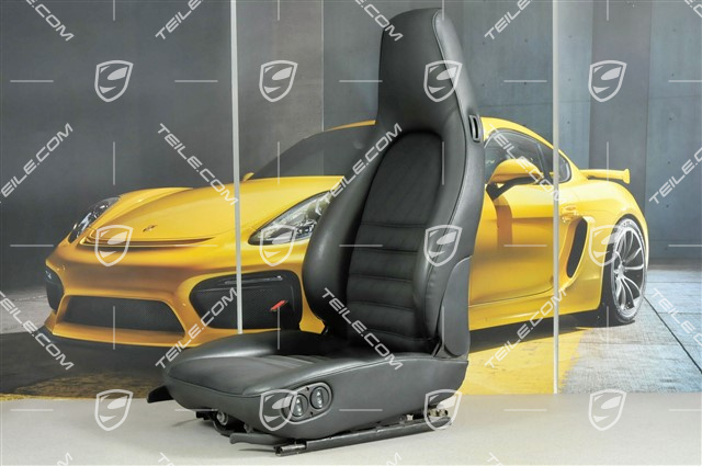 Seat, leatherette, Black, L