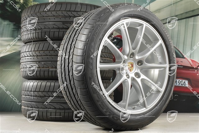 20-inch Cayenne Coupé Design summer wheel set, rims 9J x 20 ET50 + 10,5J x 20 ET55 + NEW Bridgestone Dueler H/P Sport summer tyres 275/45 R20 + 305/40 R20, with TPMS