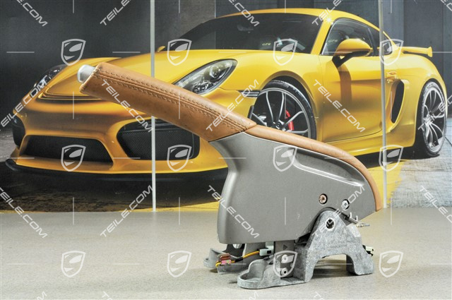 Rączka hamulca ręcznego, uszkodzona skóra (do obszycia)