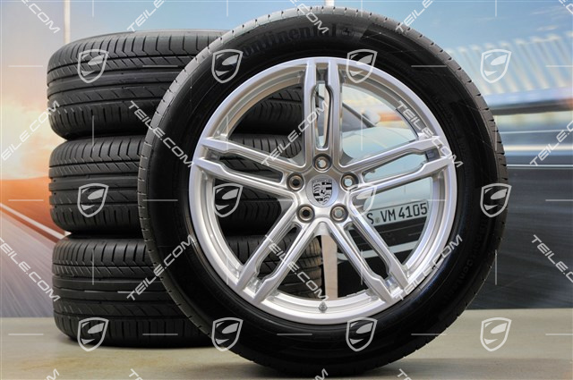19" "Macan Turbo" koła letnie komplet, felgi 8J x 19 ET21 + 9J x 19 ET21, opony letnie Continental 235/55 R 19 + 255/50 R 19, z czujnikami ciśnienia R