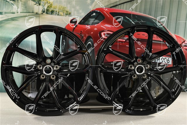 21-inch GT Design, alloy wheels set, 9,5J x 21 ET26 + 10J x 21 ET19, black high gloss