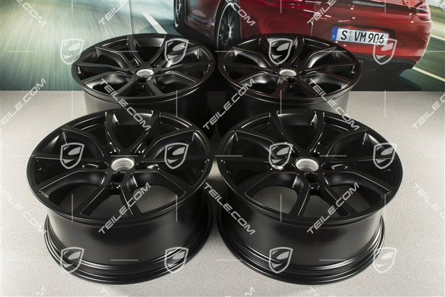 21-inch wheel rim set Cayenne Exclusive Design, 11J x 21 ET49 + 9,5J x 21 ET46, for Cayenne Coupé, satin matt