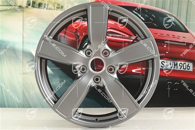 20-inch wheel rim set Carrera Sport, 8,5J x 20 ET57 + 10,5J x 20 ET51, platinum satin matt