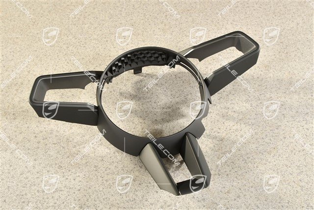 Blenda / dekor ozdobny kierownicy czarny z ciemnoszarym akcentem