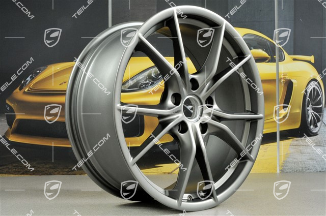 20" Felgensatz Carrera S IV, Felgen 8,5 J x 20 ET49 + 11,5 J x 20 ET56, Platinum Seidenmatt