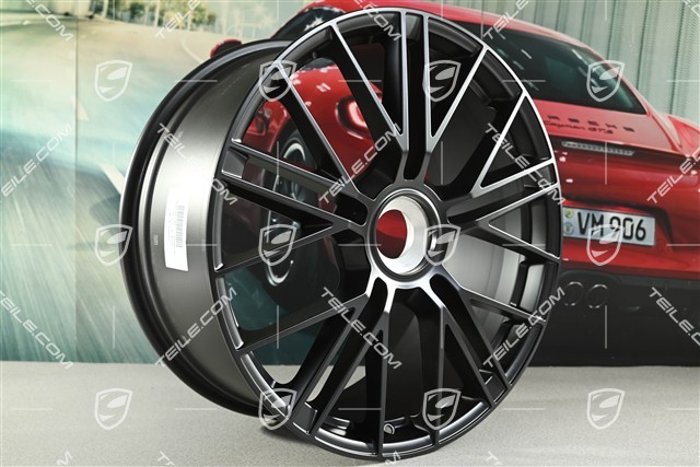 21" Panamera Turbo S wheel rim, 9.5J x 21 ET71, black satin matt