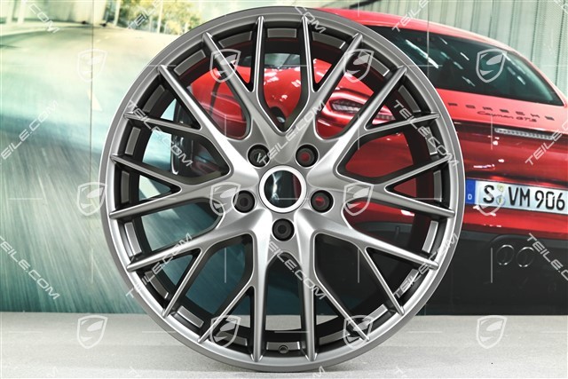 21" Felge Panamera Sport Design, 10,5J x 21 ET71, für Winterbetrieb, in Platinum Seidenmatt