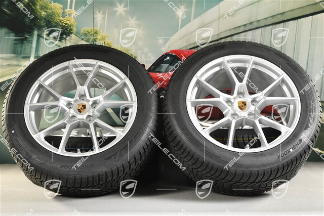 20" koła zimowe Cayenne S, komplet, felgi 9J x 20 ET50 + 10,5J x 20 ET64 + opony zimowe Hankook 255/55 R20 + 295/45 R20, z czujnikami ciśnienia