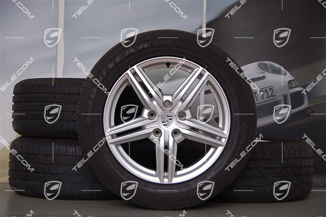 19" Koła wielosezonowe Cayenne Design II, 4x felgi 8,5 J x 19 ET 59 + 4x opony Good Year 265/50 R 19 110Y XL, bez czujników RDK
