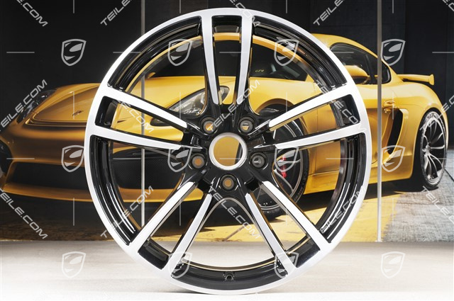 21" Felga Cayenne Turbo, 9,5J x 21 ET46, czarny wysoki połysk