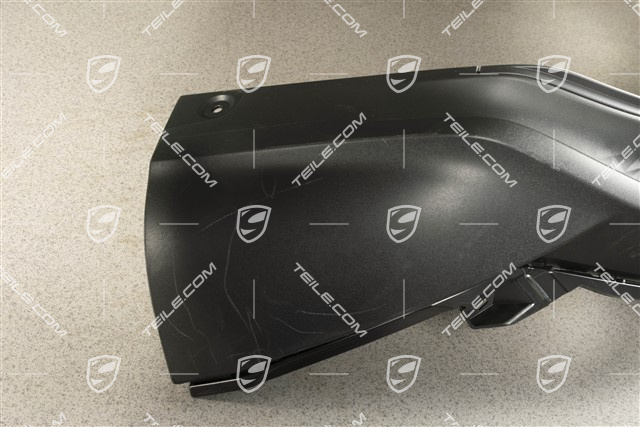 Rear bumper, lower lining, Matt Black