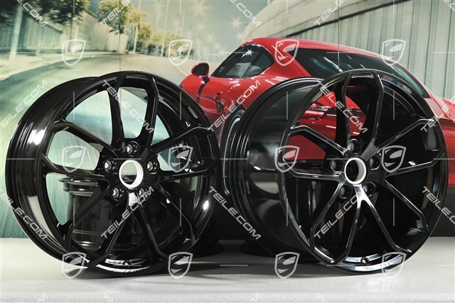 20-inch wheel rim set SPYDER, 8,5J x 20 ET57 + 10,5J x 20 ET47, black high gloss