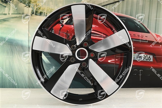 22-inch Macan Sport wheel rim, 11J x 22 ET47, black high gloss