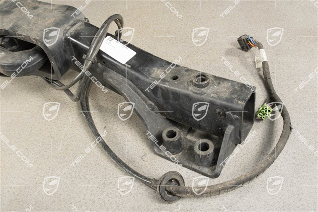 Trailer coupling electrically adjustable with wiring harness / electric loom