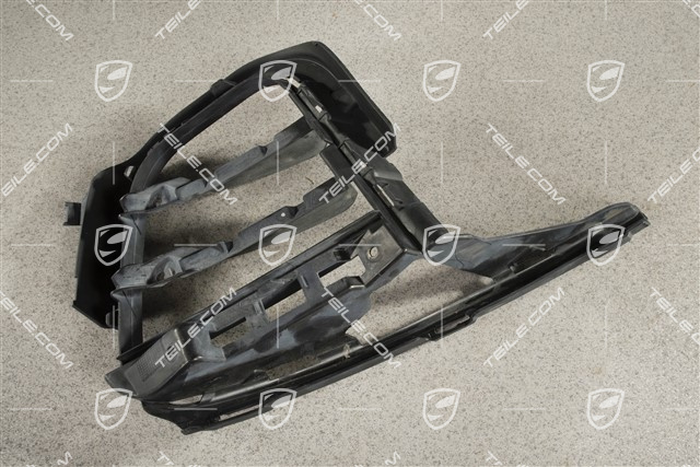 Front bumper, side ventilation grille, Black, R