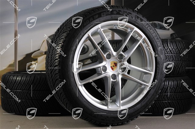 19" Panamera TURBO II Winterräder Satz, Felgen 9J x 19 ET 60 + 10J x 19 ET61 + NEUE Reifen Michelin Pilot Alpine 3, 255/45 R19+285/40 R19,  ohne RDK