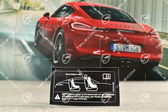 Identification / notice plate ISOFIX