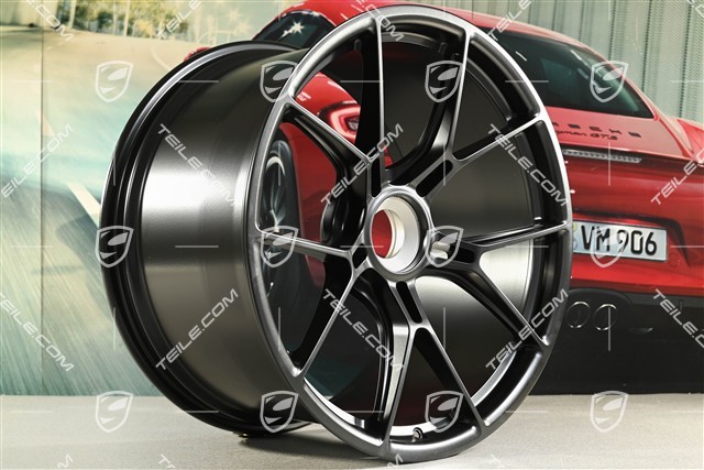 20"+21" GT3 Felgen Satz, 9,5J x 20 ET46 + 12J x 21 ET45, schwarz seidenmatt