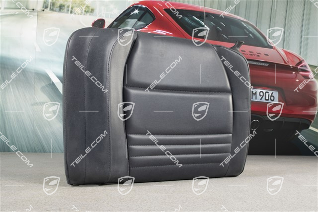 Back seat backrest, Rear, Leatherette, Metropole blue, Coupe, L