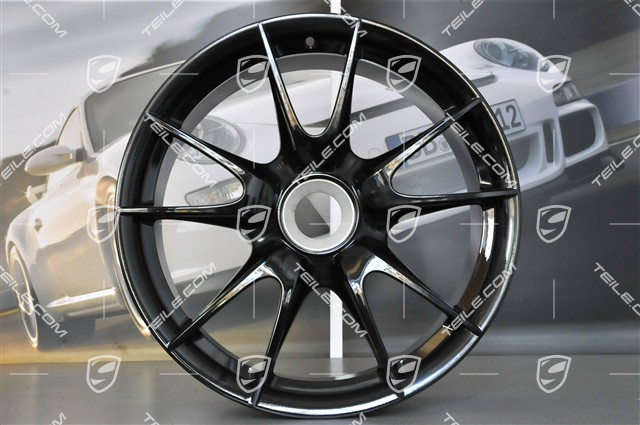 19" GT3 II RS 4.0 / GT2 RS Felgensatz, schwarz, vorne 9J x 19 ET47 + hinten 12J x 19 ET48