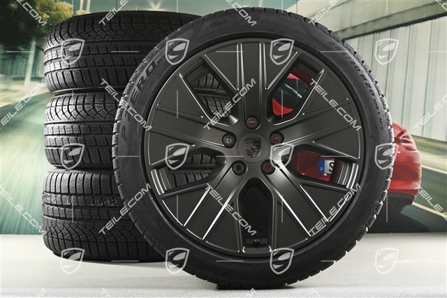 20" Turbo Aero Winterräder Satz, Felgen 9J x 20 ET54 + 11J x 20 ET60 + Pirelli Winterreifen 245/45 R20 + 285/40 R20, in Turbonit