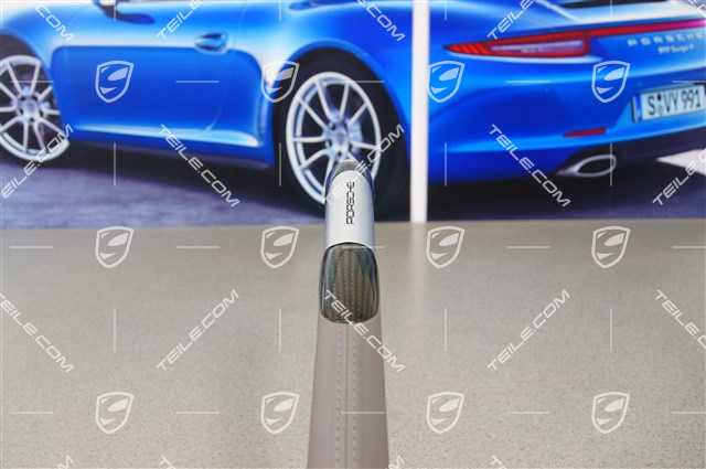 Handbremshebel, Carbon, Leder Graffitigrau, /Rechtslenker (UK-Version)