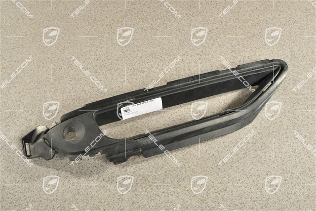 Turbo, Front bumper, side ventilation grille, lower, Black matte, R