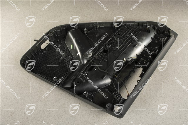 Türverkleidung, hinten, Ohne Sonnenschutzrollo, Glattleder, Schwarz, Klangpaket Basis, R