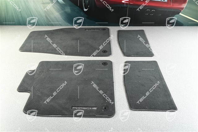 Fußmatten Satz, 4 Teile, schwarz