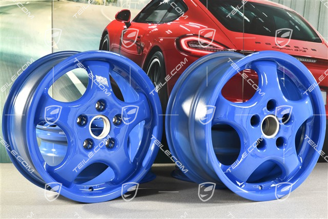 17-inch CUP I wheel set, 7J x 17 ET55 + 9J x 17 ET55, Maritime Blue