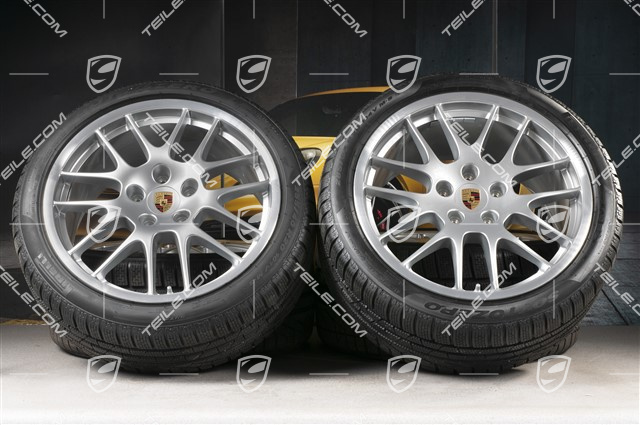 20" RS Spyder Winterräder Satz, Felgen 9,5J x 20 ET65 + 10,5J x 20 ET65 + Pirelli Winterreifen 255/40 R20 + 285/35 R20, mit RDK Sensoren